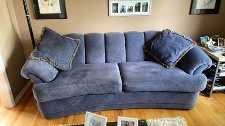 Man-made suede couch
