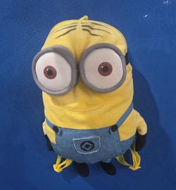 Despicable Me Minion Plush Backpack 12"×8"