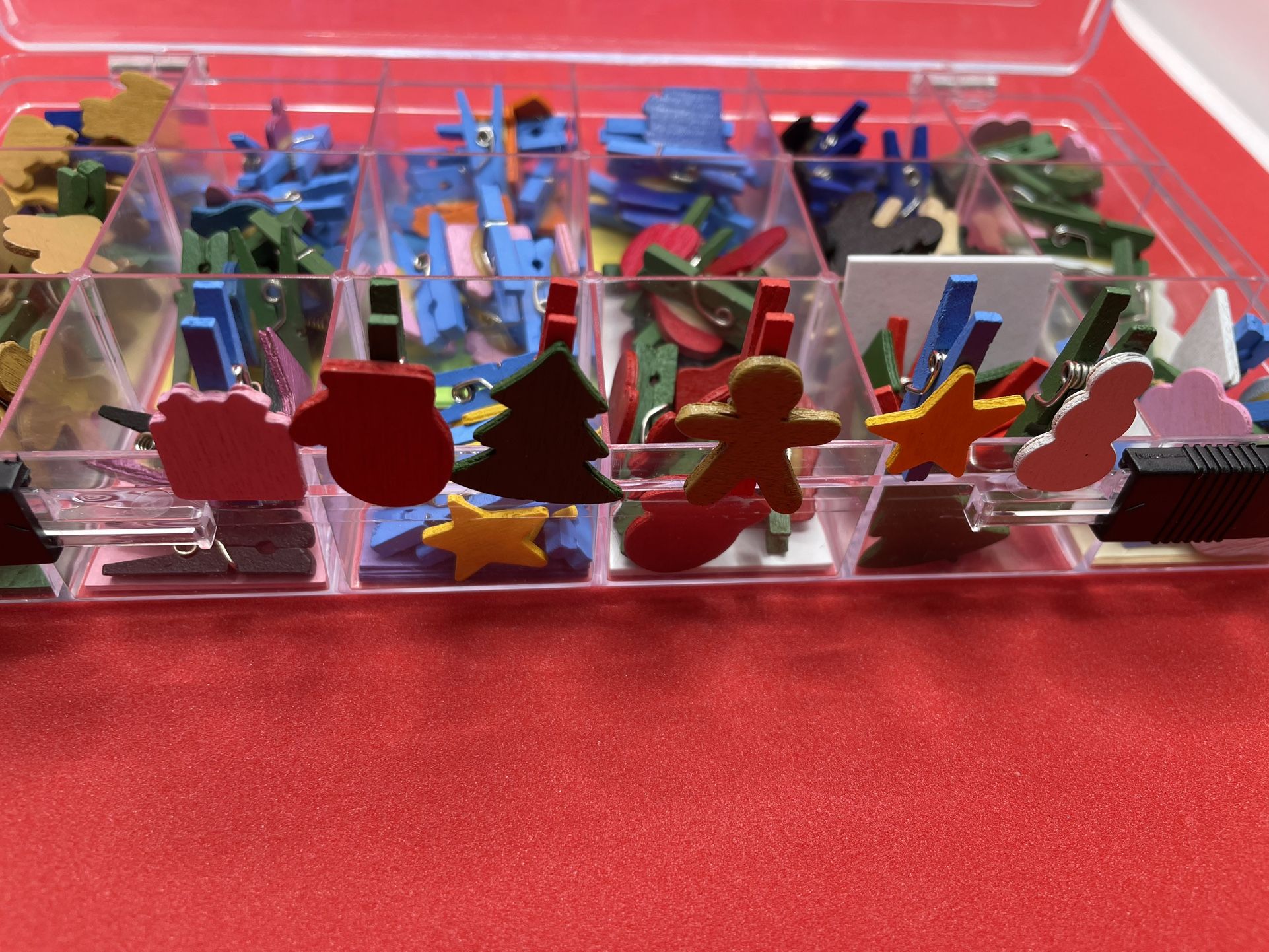 Christmas craft supplies lot mini clothes pins