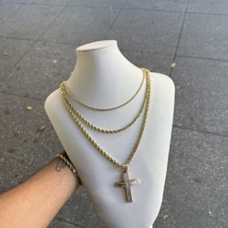 Solid 14k Gold Rope Chain 