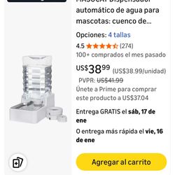 Dispensador automático de agua para mascotas: cuenco de acero inoxidable alimentado por gravedad de 9 L - Alimentador blanco de gran capacidad sin BPA