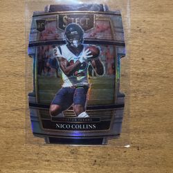 2021 SELECT NICO COLLINS SILVER DIE CUT ROOKIE CARD 
