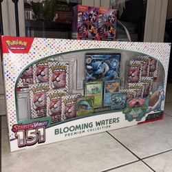 Pokemon Scarlet & Violet 151 Blooming Waters Premium Collection & Destined Rivals Booster Bundles