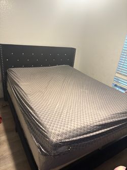 Headboard box spring & mattress