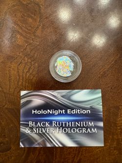 Black ruthenium and silver hologram buffalo nickel