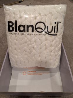 BlanQuil Chunky Knit Weighted Blanket - Ivory - Brand New/Sealed