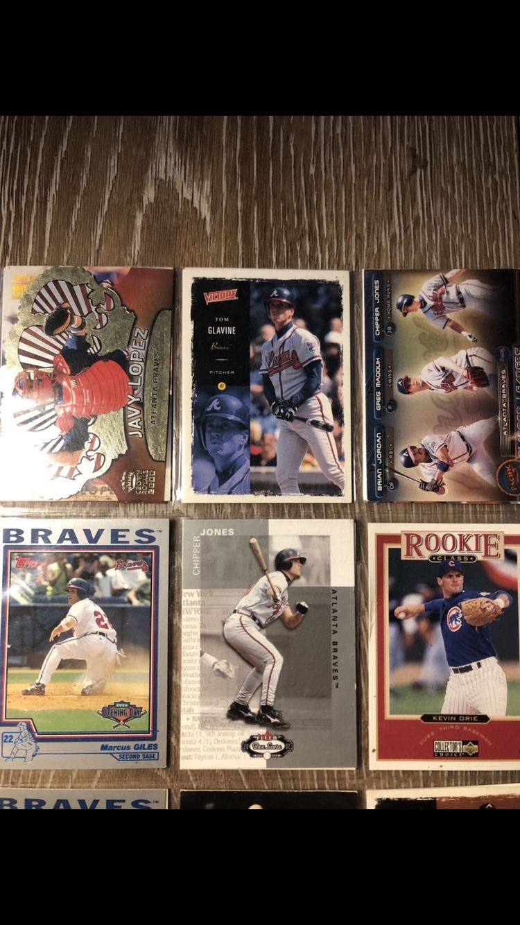 I have basically the whole late 90s to early 2000 ATLANTA BRAVES baseball cards it wouldnt let me post all of them