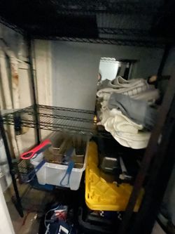 Black metal wire racks
