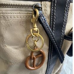 Pretzel Keychain Bag Charm Accessory NEW
