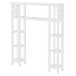 Coventry 39 in. W x 48 in. H Bathroom Over Toilet Space Saver with Left and Right Side Shelves in White