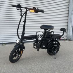 A9 500W Electric Commuter Foldable Bike Multi Point Suspension And Rear Seat