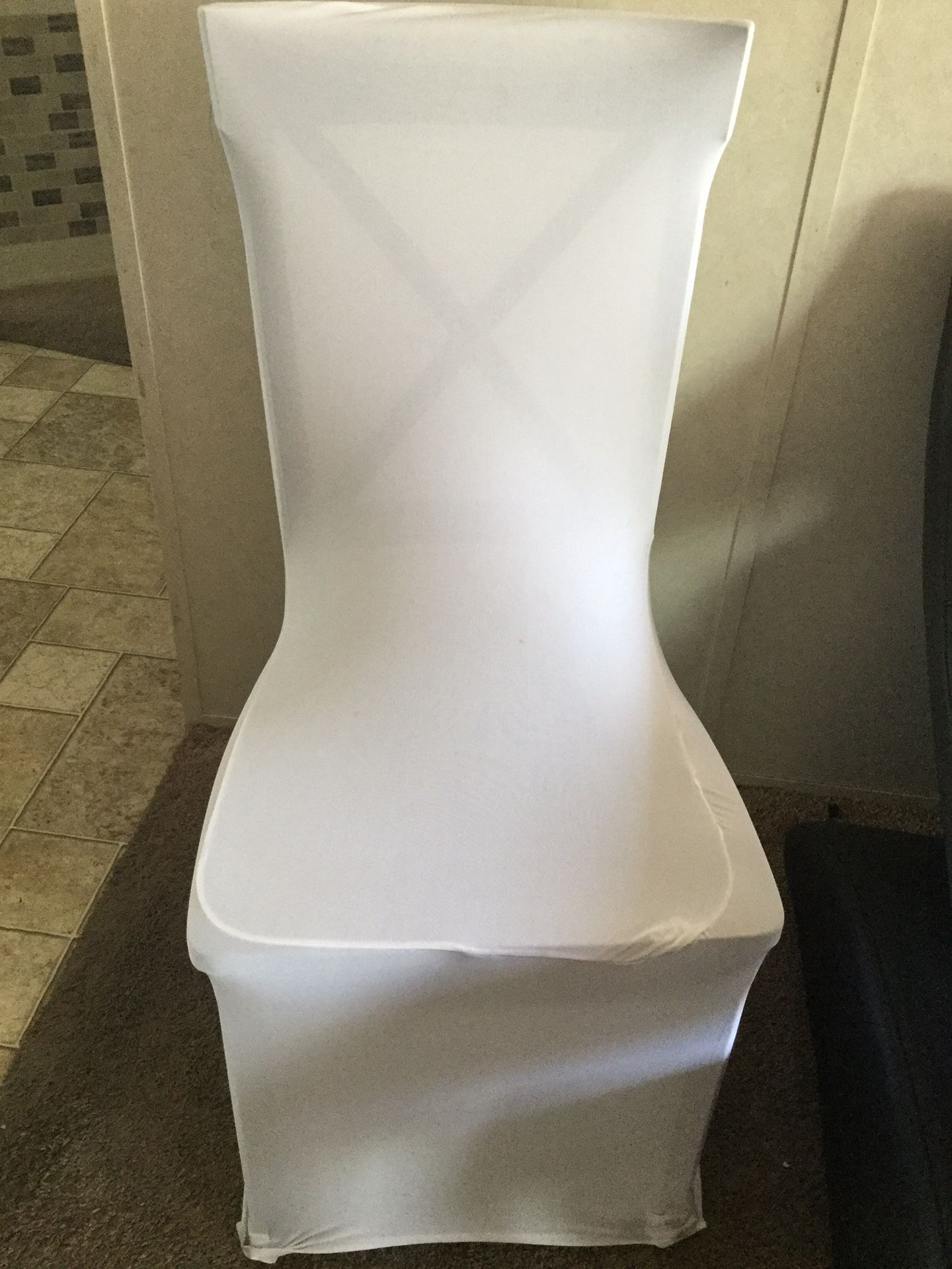 White Spandex chair covers