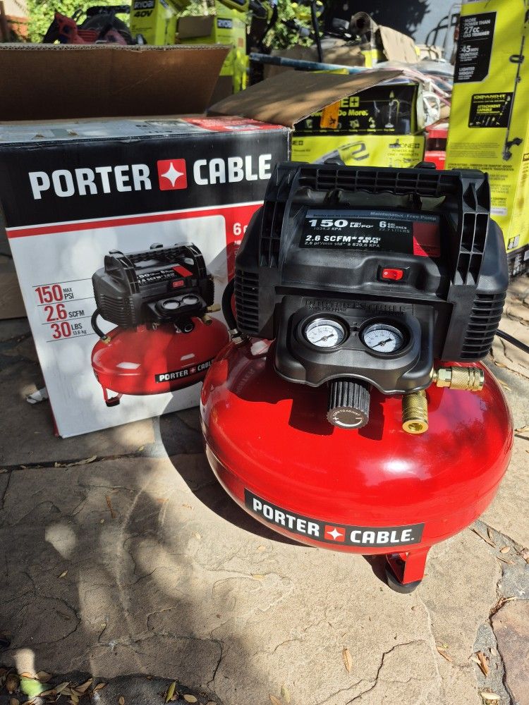Porter-Cable 6 Gal. 150 PSI Portable Electric Pancake Air Compressor