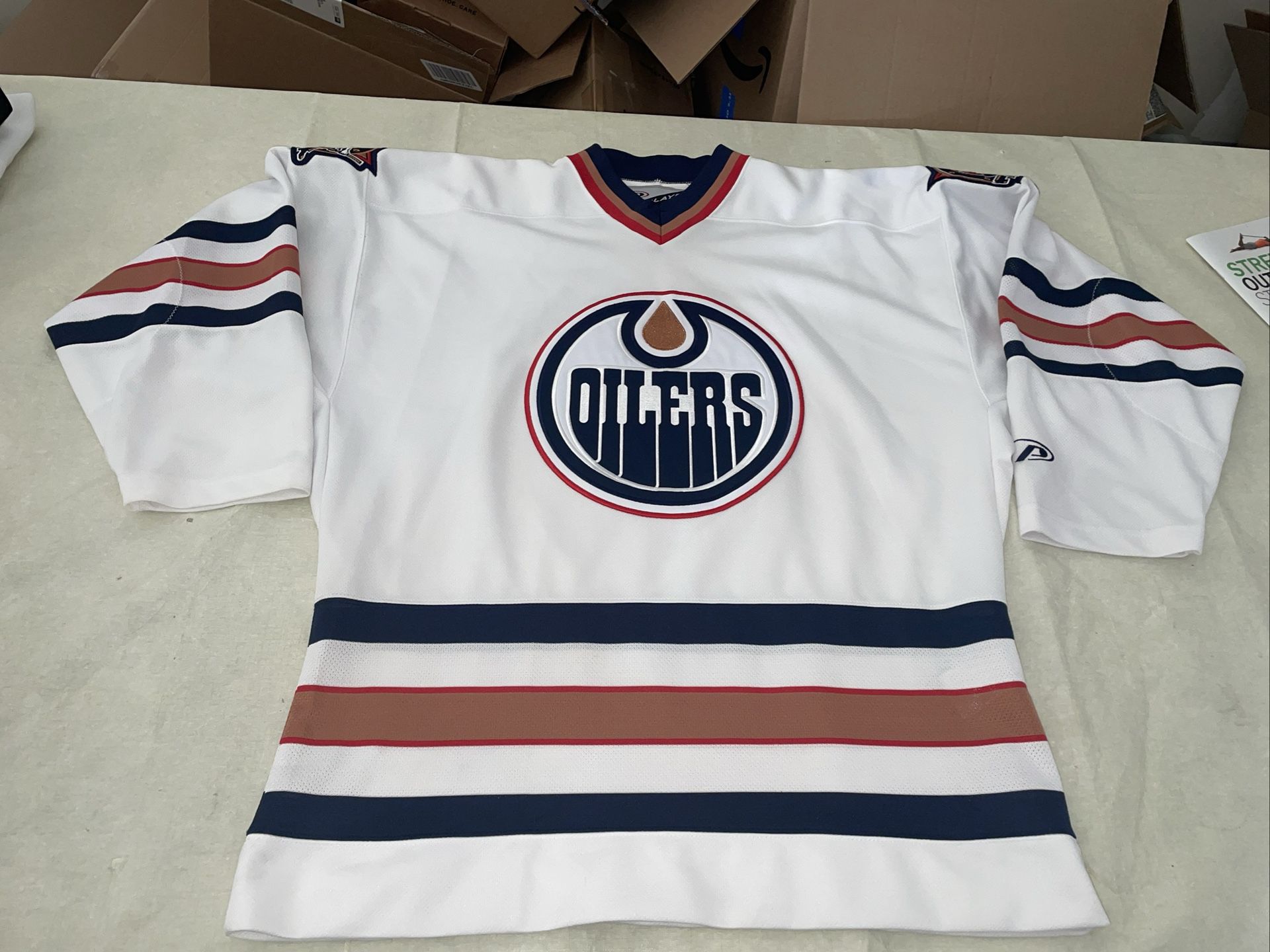 Nwot Edmonton Oilers Pro Player Medium Jersey NHL White CleaN Vintage 90s New