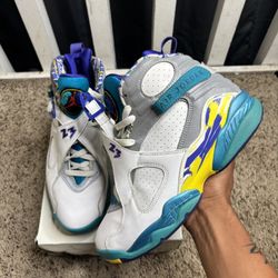 2019 Wmns Air Jordan 8 Retro White Aqua