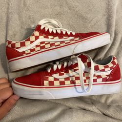 Red Checkered Vans