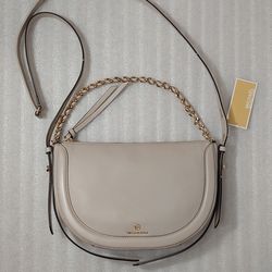 Michael Kors crossbody bag purse. Authentic. New With Tags. Beige Gold. Women's Handbag