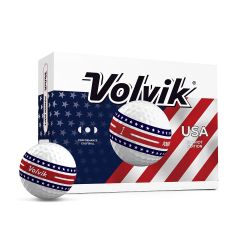 Volvik Power Soft (USA Patriot Edition) Dozen White/Red/Blue Golf Balls