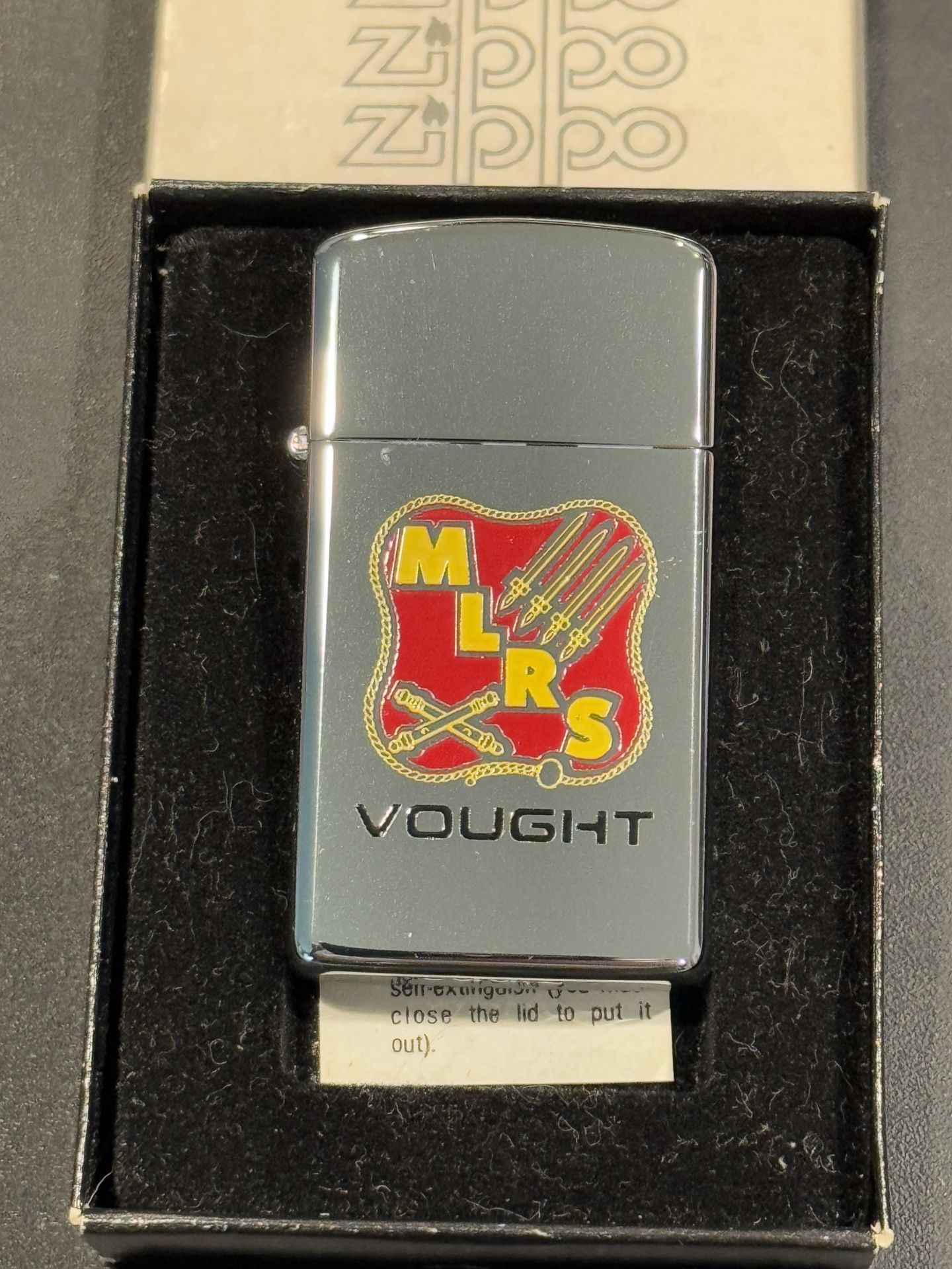 Vintage unstruck 1981 Zippo Lighter US Army Field Artillery MLRS VOUGHT