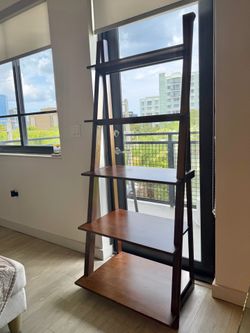 Wood Ladder Shelving Unit