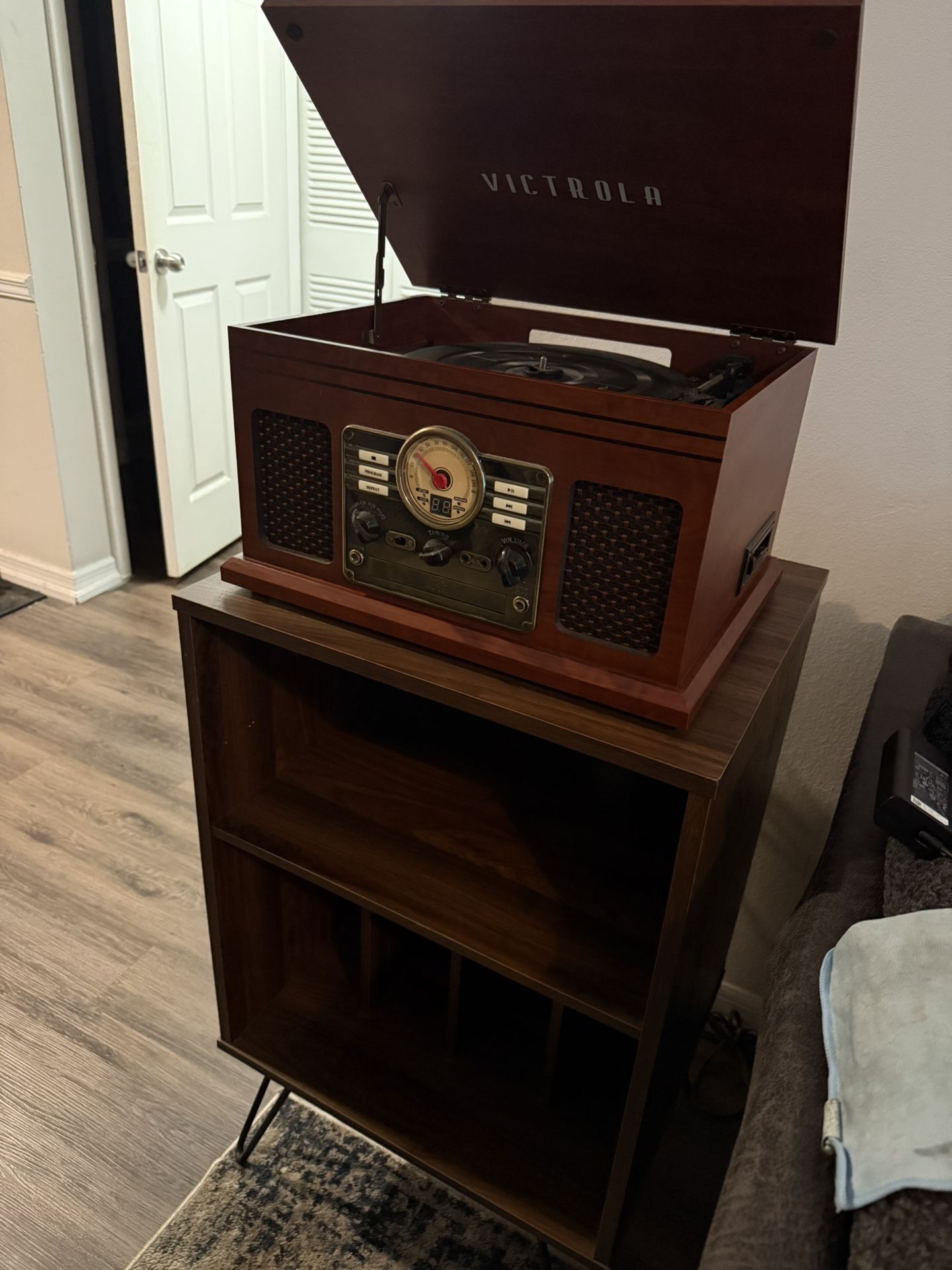 Record Player and Record Stand