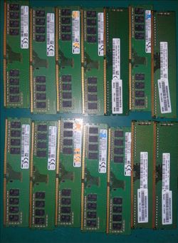 18 sticks of 8gb ddr4  mostly sk hynix and samsung