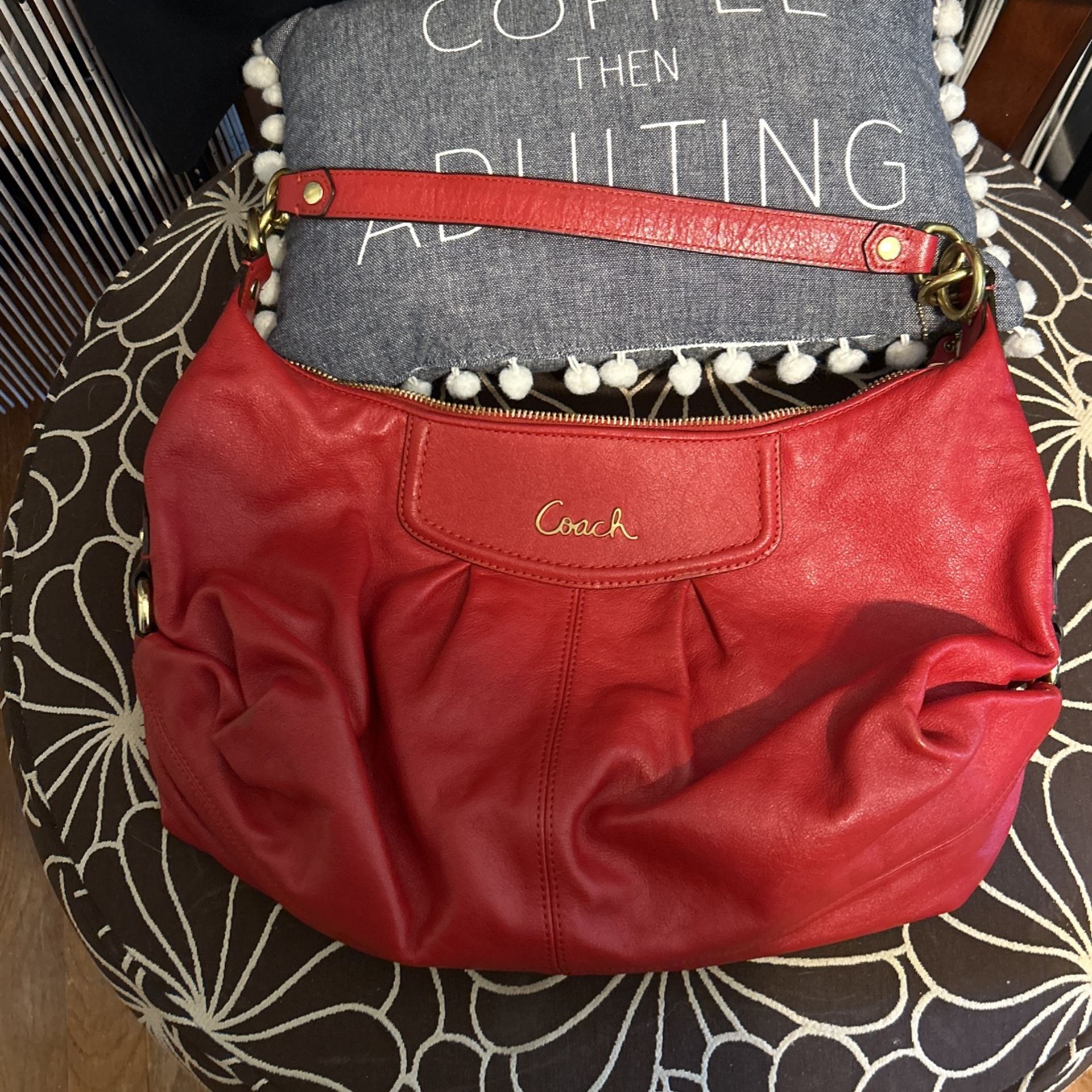 Vintage Red Coach Bag
