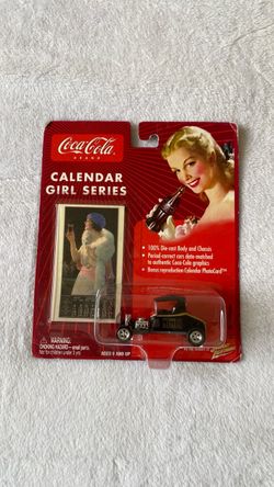 Coca Cola calendar girl series Ford T-bucket