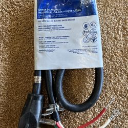 4 Prong Black Dryer Appliance Power Cord PT400L