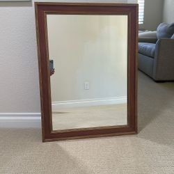  Two Matching Custom Wood  Framed Mirrors 