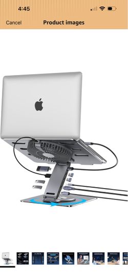 Laptop stand with fan