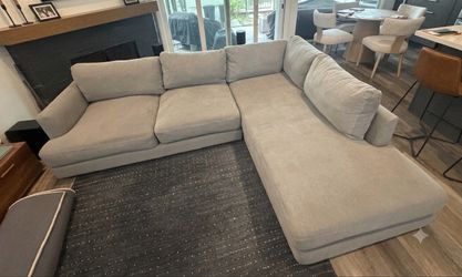 West elm gray cloud coach, used but in good shape