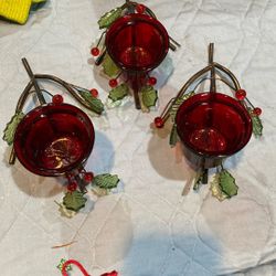 Glass And Iron Decorate Pieces. 