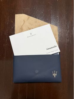 Maserati Levante Leather Pouch with Owners Guide and other manuals