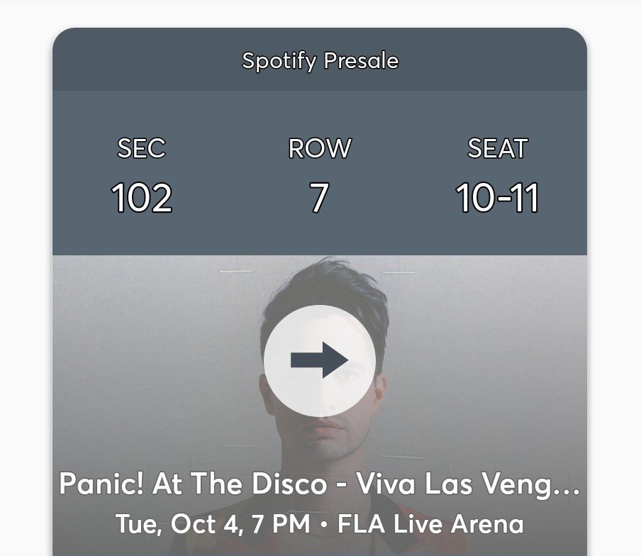 Panic At The Disco 2 Tickets Good Seats! 
