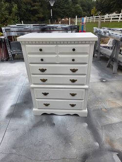 White Mid Size Chest of Drawers