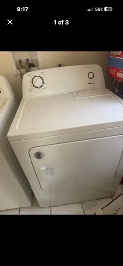 Amana White Top-Load Washer and Dryer
