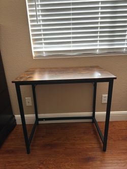 Rustic Brown & Ink Black Computer Writing Desk
