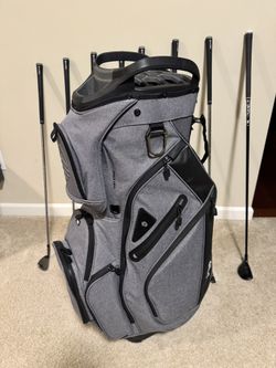 Sunday Golf “Big Rig” Heather Gray Cart Bag — Used One Season