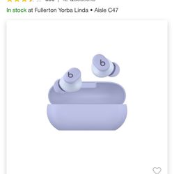 Beats Earbuds Purple Wireless Bluetooth 