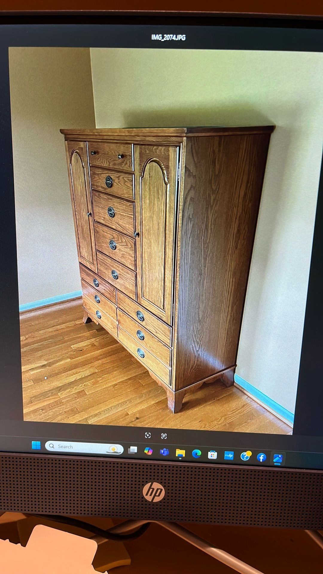 Solid Oak High Dresser