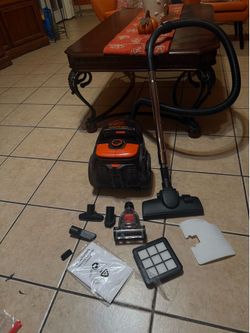 Aspiron Aspiradora de recipiente, aspiradoras sin bolsa de 40 Kpa, taza de polvo grande de 4 cuartos, filtro HEPA doble, cable retráctil, aspiradora l