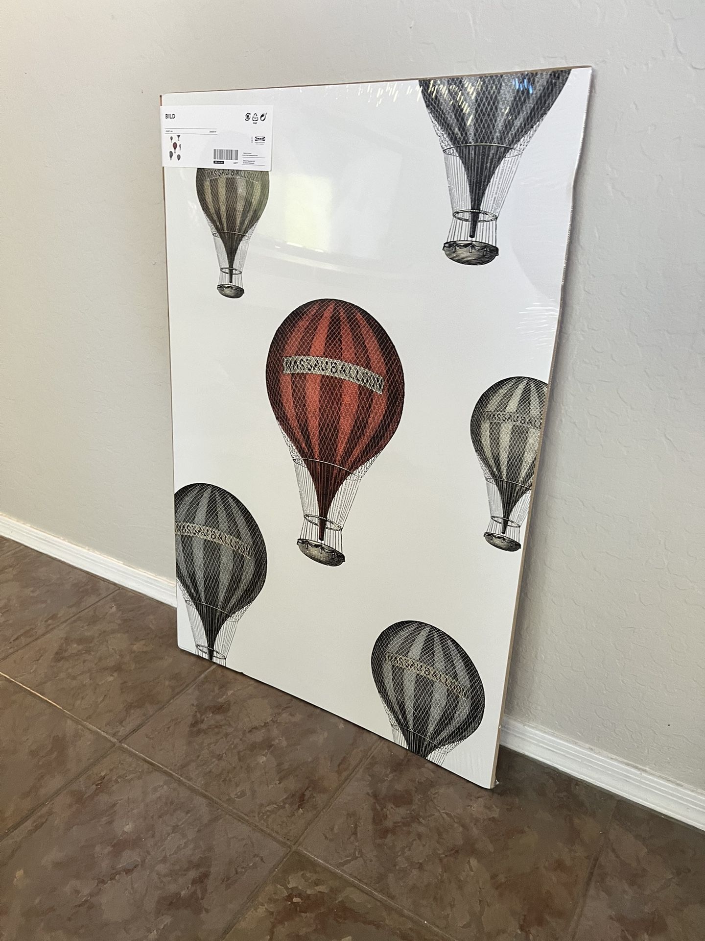 IKEA BILD Poster Collector Classic Hot-air Balloons Art 24x35 ¾" 505.331.85