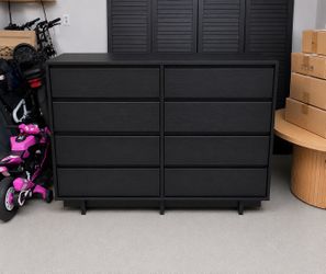 Black 8 Drawer Dresser