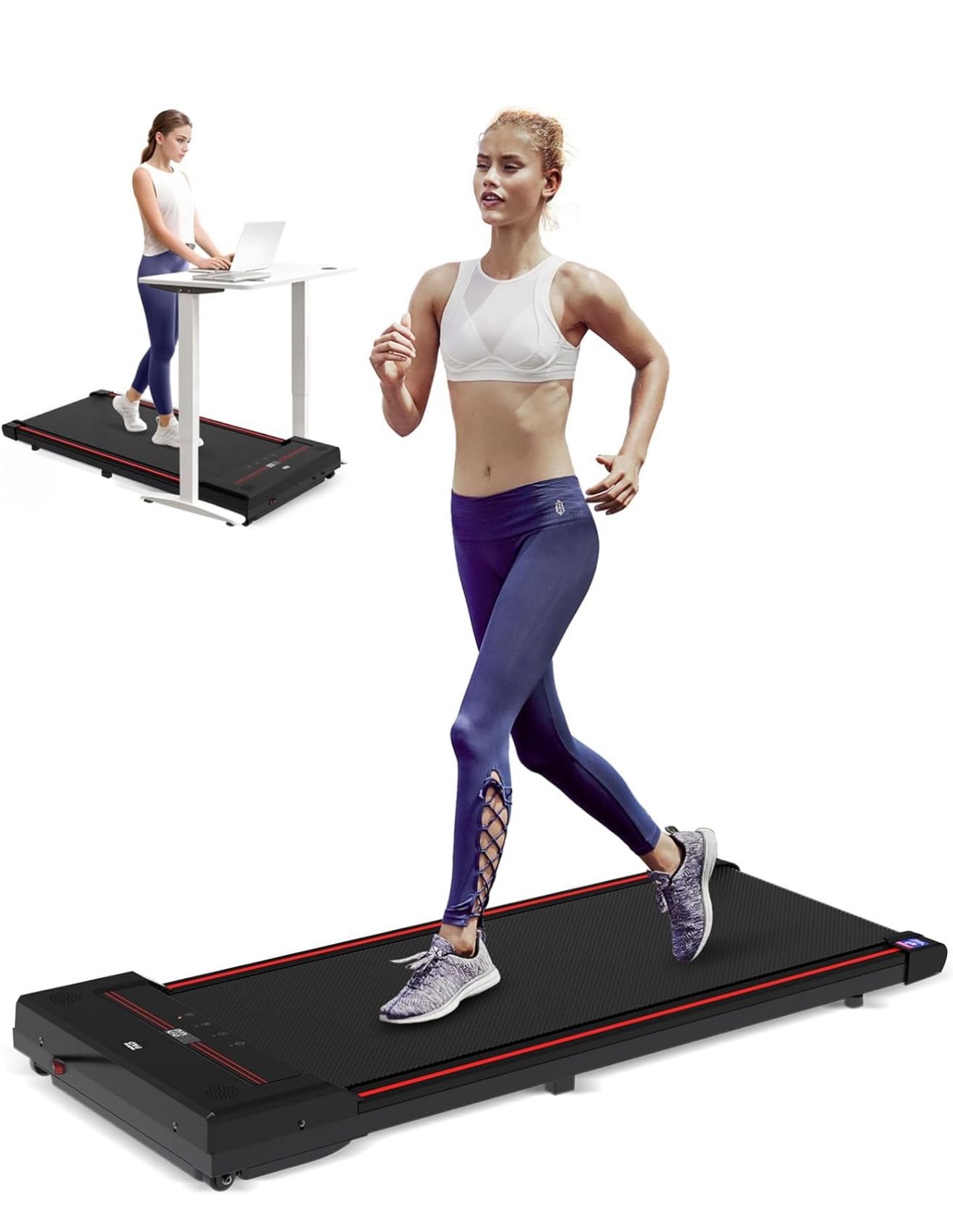 Sperax Walking Vibration Pad with APP, 3 in 1 Under Desk Treadmill, 2.5HP Low Noise Walking Treadmill Pad with Remote Control,Portable Treadmills for