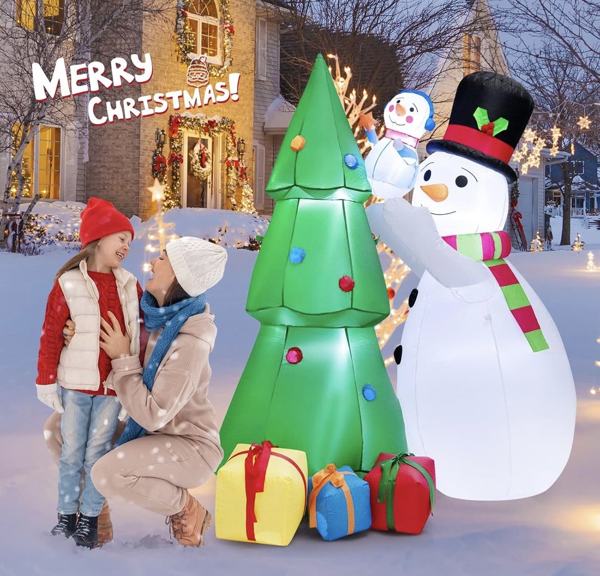 6 FT Inflatable Christmas Snowman w/LED Lights For Sale $31.00 50%+ OFF Retail $62.99