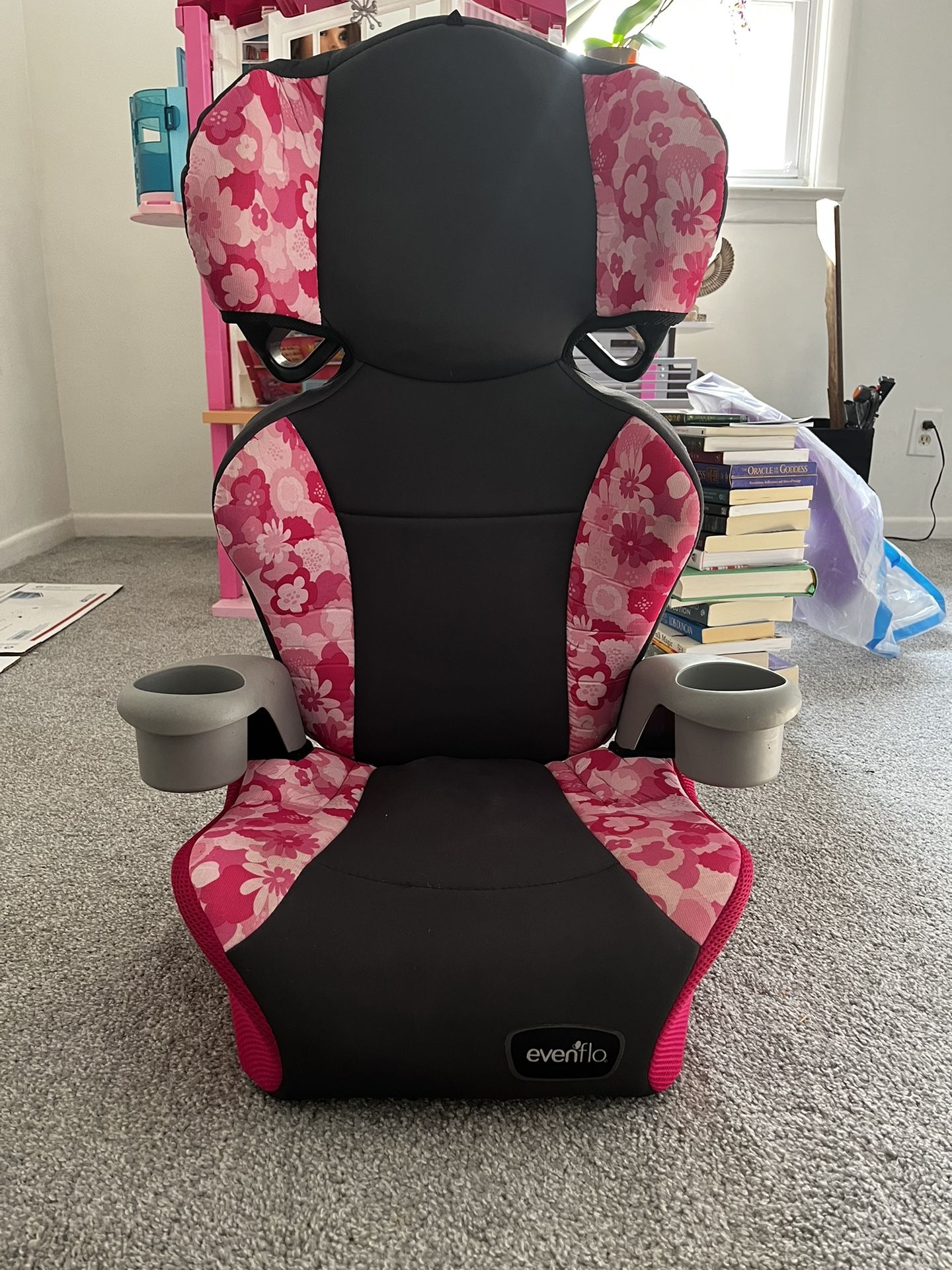 Evenflo Big Kid Booster Car Seat Pink