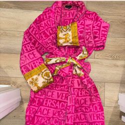 Pink XL Versace Robe