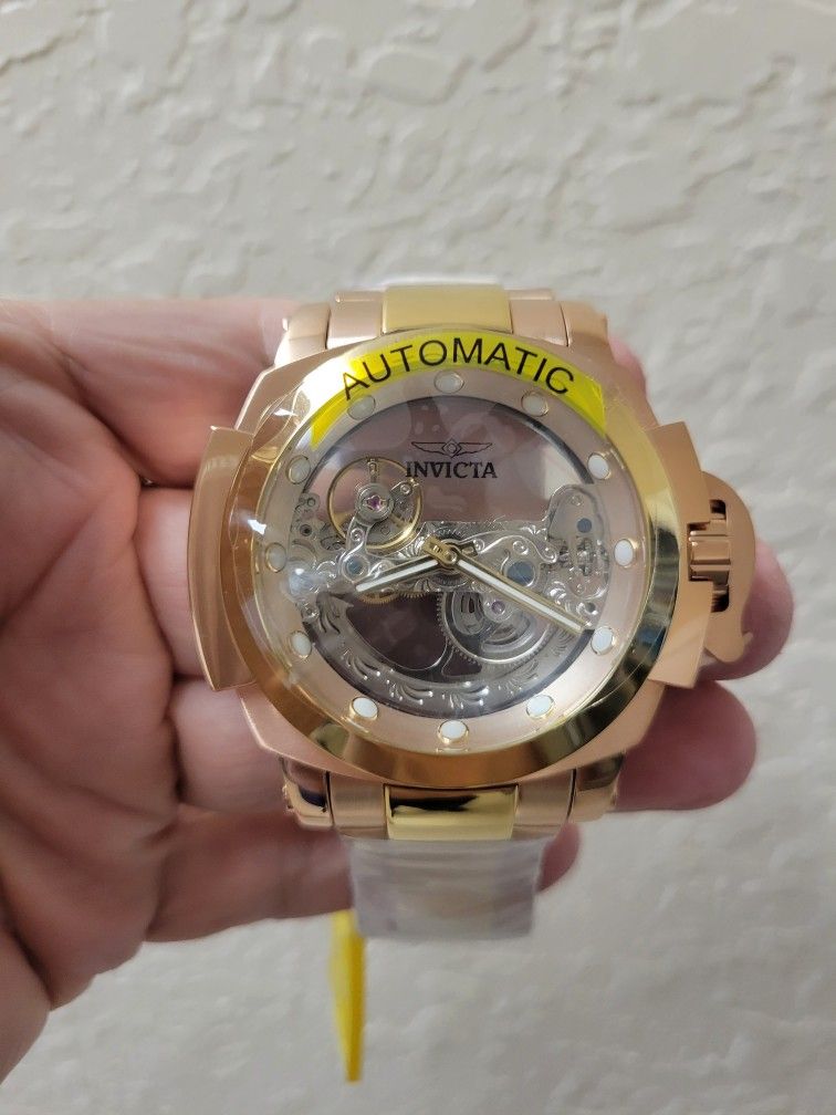 Invicta Man of War Ghost 48mm Automatic Skeletonized Two-tone Bracelet Watch