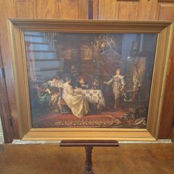 The Welcome Guest. From "The Troubadors Entry" Series. Framed Print